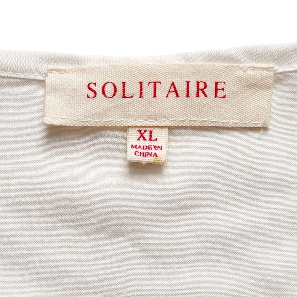Solitaire Embroidered Swim Coverup Tunic Top XL